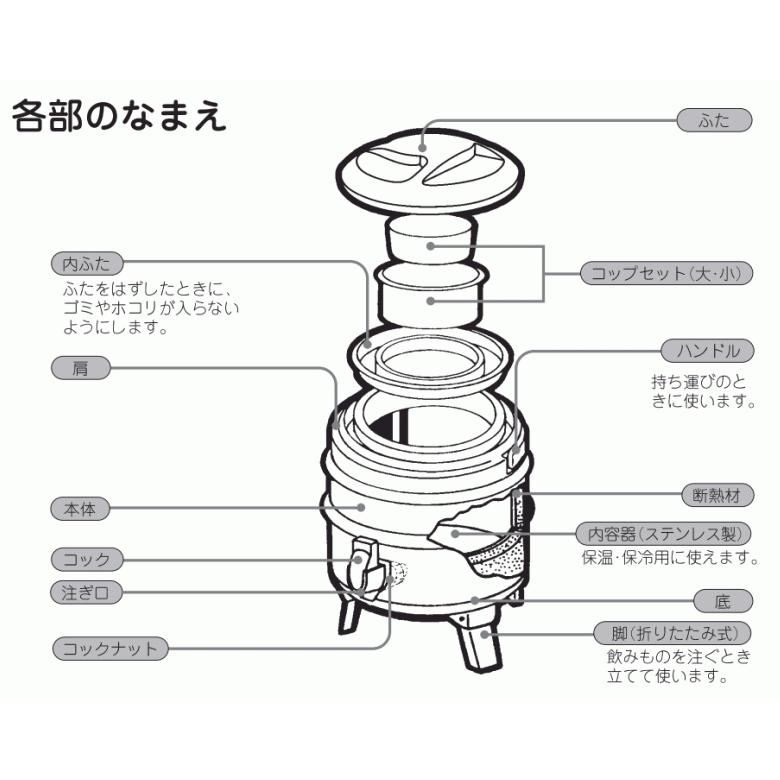 ピーコック魔法瓶 INS-100K ステンレスキーパー 9.5L｜netonya｜03