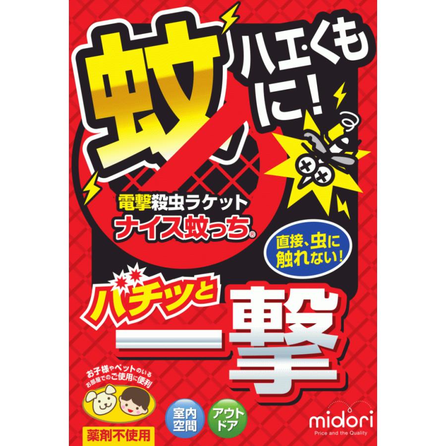 電撃殺虫ラケット 超ちいさいネット ナイス蚊っち #805 : ねっとんや