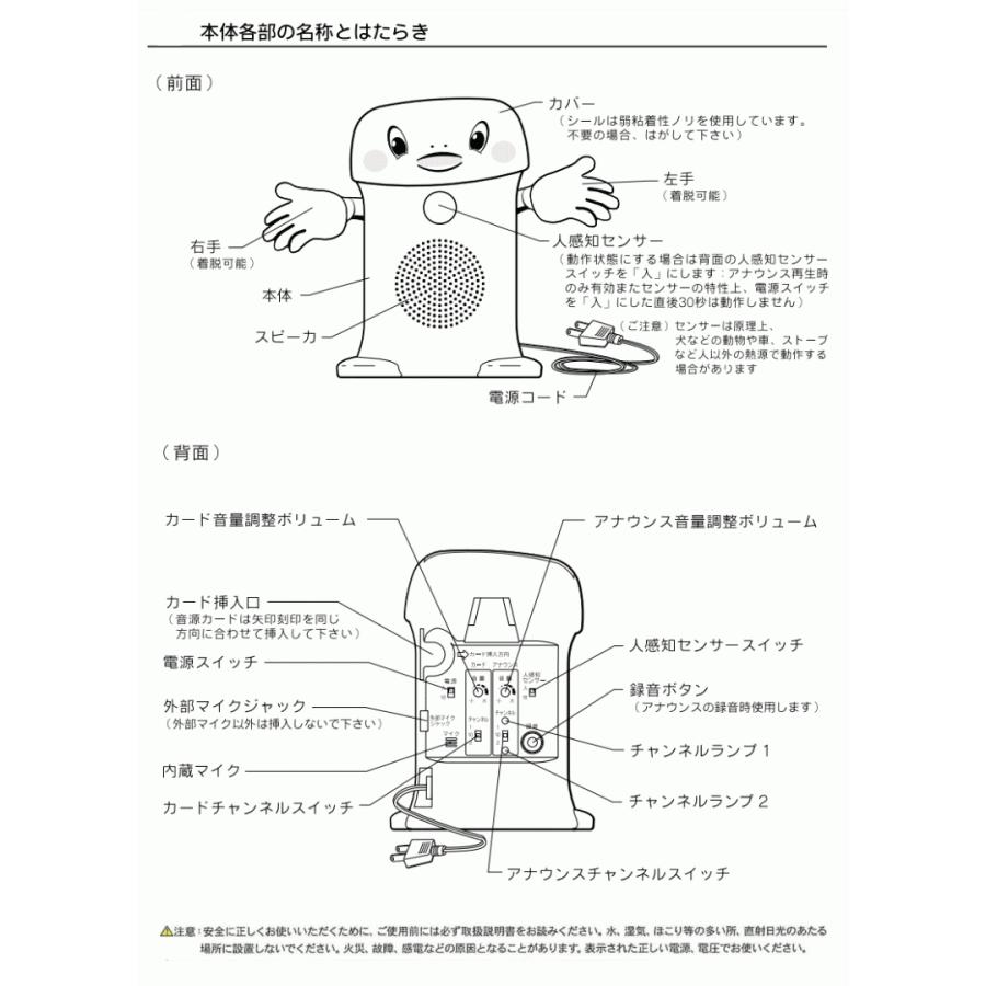 群馬電機 呼び込み君 （POPなし LEDなし） MC-F06 IC録再器 人感