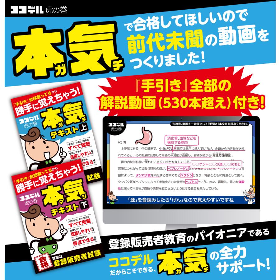 530本超の解説動画付き：ココデル虎の巻『本気』テキスト上下巻（登録