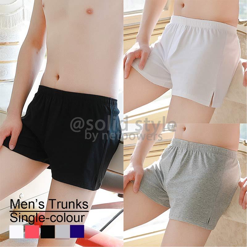 シングルカラー トランクス メンズ ジュニア ボクサーパンツ アンダーウェア インナーパンツ 開放感 ゆったり 大人 男性 下着 機能性 吸汗 無地 |  | 09