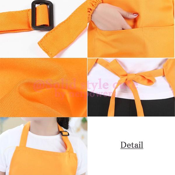 キッズ エプロン ＆ シェフ帽子 2点セット 全6色 子供 三角巾 より断然