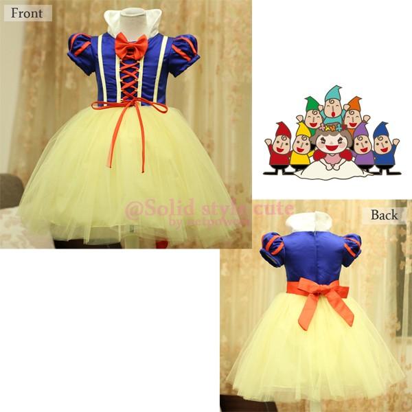 白雪姫 コスチューム 100〜130cm ハロウィン Halloween コスプレ ドレス  プリンセス 学芸会  パーティ 衣装 仮装 韓国子供服 女の子 キッズ |  | 01