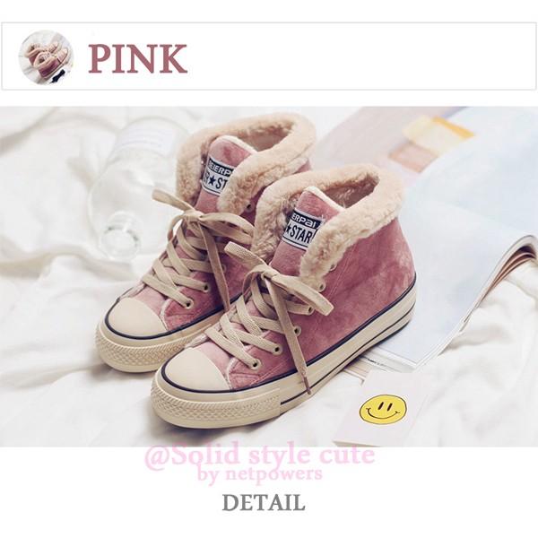 【10周年記念セール価格】 ハイカット スニーカー レディース キッズ ムートン  子供靴 キッズシューズ  ガールズ  ファー 裏起毛  可愛い |  | 05