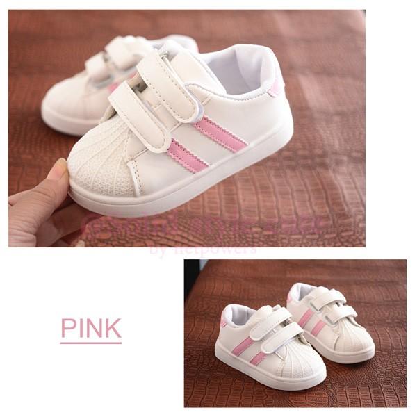 スニーカー キッズ ベビー 白 Wライン 子供靴 キッズシューズ 運動靴 マジックテープ 14 15 16 17 18cm 男の子 女の子  可愛い |  | 05