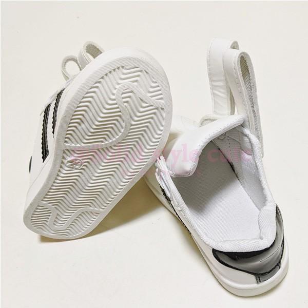 スニーカー キッズ ベビー 白 Wライン 子供靴 キッズシューズ 運動靴 マジックテープ 14 15 16 17 18cm 男の子 女の子  可愛い |  | 07