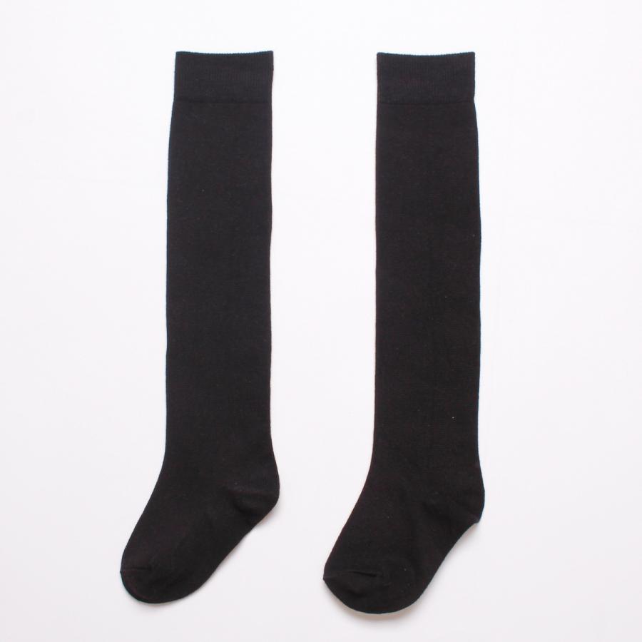 ニーハイソックス キッズ 靴下 ニーハイ オーバーニー 黒 白 灰 平編み 無地 子供 女の子 男の子 ガールズ タイツ ストレッチ 発表会 入学式 卒業式 |  | 01