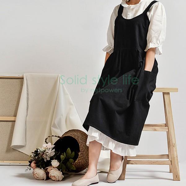 エプロン ナチュラル レディース  おしゃれ 北欧 かわいい ワンピース 大人 チュニック 保育士 女性 主婦 OL ガールズ サロン ポケット |  | 02