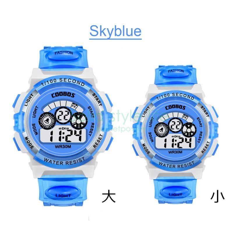 キッズ 腕時計 スポーツウォッチ ジュニア 子供 男の子 女の子 時計 デジタル 生活 防水 男女兼用 ストップウォッチ 日付 カレンダー アラーム バックライト |  | 03