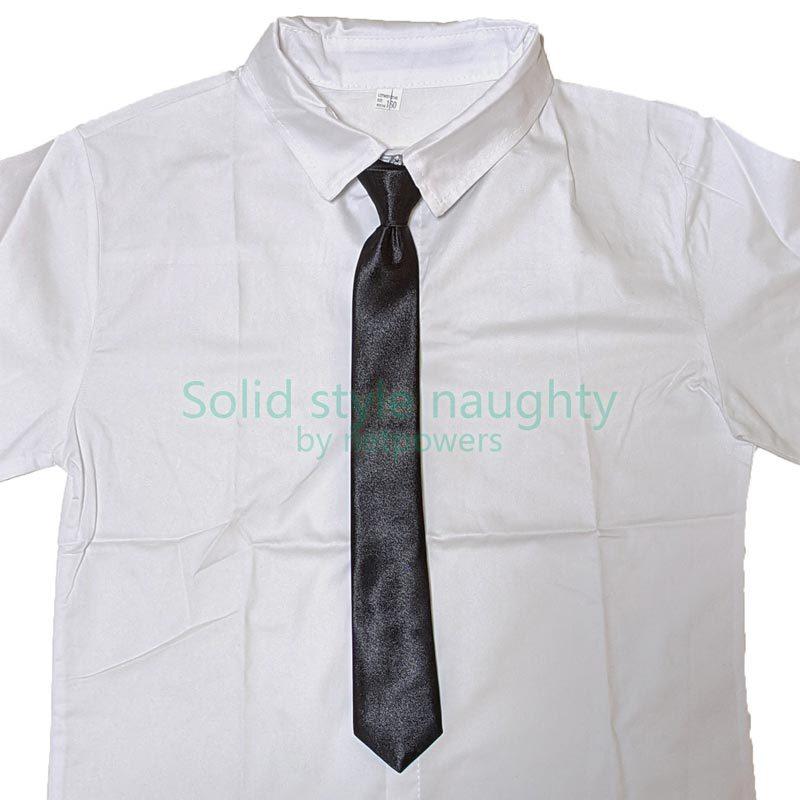 ジュニア ネクタイ スリム ワンタッチ チーフ付 細め キッズ フォーマル 結婚式 発表会 演奏会 冠婚葬祭 光沢 無地 イベント |  | 03