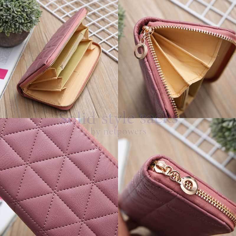 長財布 レディース キルティング ラウンドファスナー チャーム付き 長
