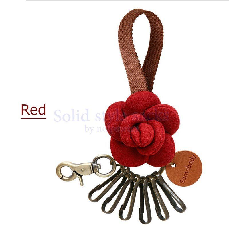 キーチェーン キーホルダー フラワー 6連フック レディース キーケース 花形モチーフ 鍵入れケース 鍵小物 カードキー コンパクト 収納 カラビナ |  | 01