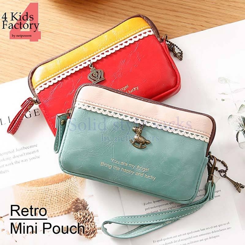 レトロ ミニポーチ コスメポーチ 小物入れ キーケース 化粧ポーチ メイクポーチ ミニ財布 小銭入れ カードケース 女性 レディース | 