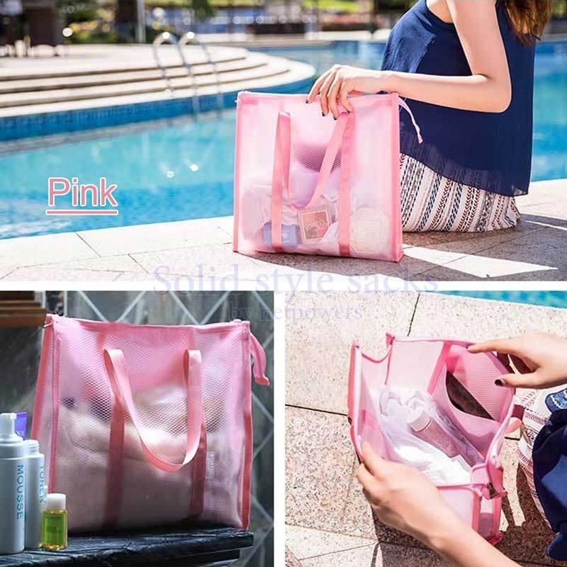 トートバッグ クリア クリアバッグ スパバッグ 温泉バッグ ビーチバッグ メッシュバッグ 透明バッグ ビニールバッグ　プールバッグ 温泉バッグ 半透明 防水 |  | 04