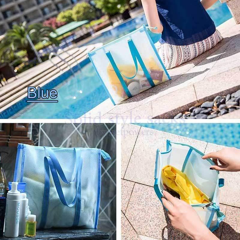 トートバッグ クリア クリアバッグ スパバッグ 温泉バッグ ビーチバッグ メッシュバッグ 透明バッグ ビニールバッグ　プールバッグ 温泉バッグ 半透明 防水 |  | 06