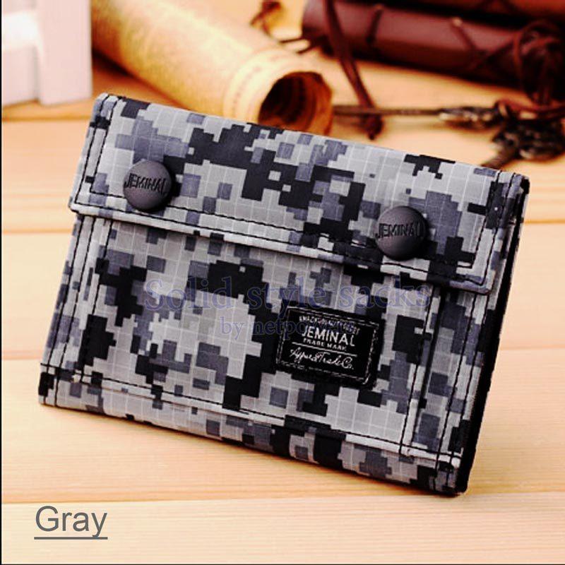 キッズ ジュニア 迷彩柄 財布 三つ折り 子供用財布 スナップ釦 男の子 小学生 中学生 小銭入れ ミニウォレット |  | 01