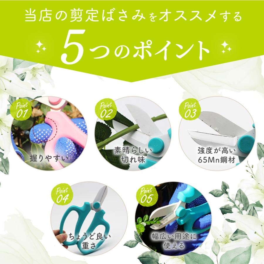 選べる3色 花ばさみ かわいい おしゃれ 少ない力で スパっと切れる しっかり切れる 花挟 花切りばさみ ハサミ 園芸 ガーデニング 園芸用 観葉 植物 ガーデニング |  | 05