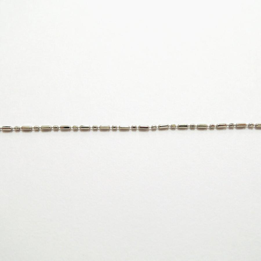 チェーン Pt850 カットボール&シリンダー ネックレス 首回り39.5cm  