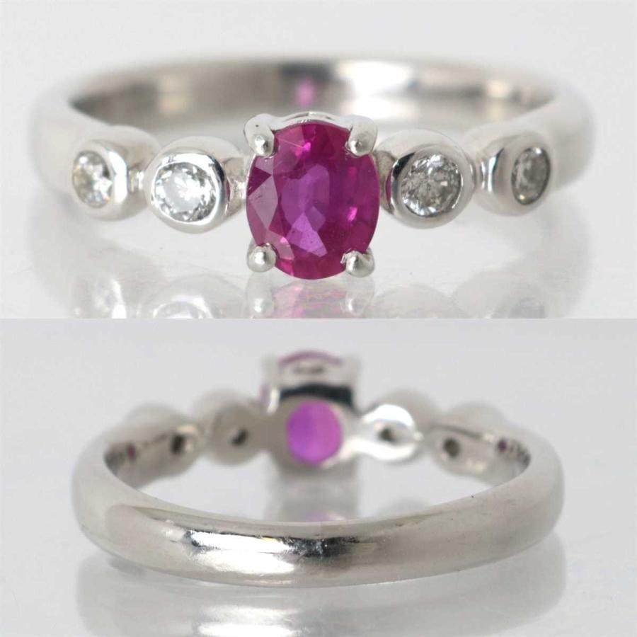 Pt900 / プラチナ デザインリング D0.15ct 8.5号 4.6g ES