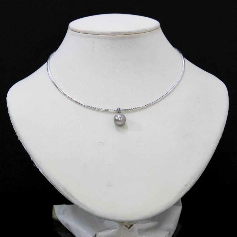 Sv925 ウラケイパール社製 一粒パール オメガデザイン