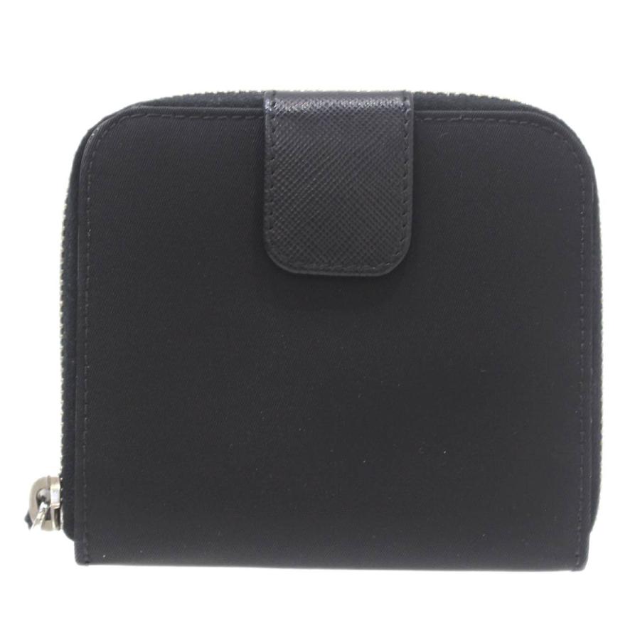 PRADA】プラダ M522 二つ折り ラウンドファスナー 財布 黒 ブラック