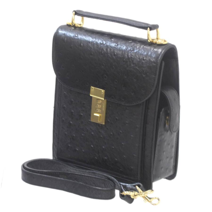 amiet/アミエット オーストリッチ 型押し 2wayバッグ