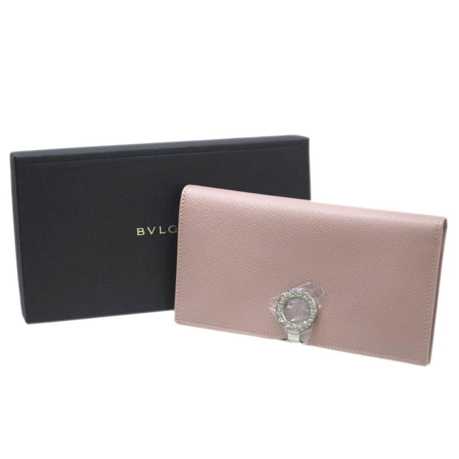 BVLGARI（ブルガリ） 二つ折り長財布 ピンク 35202 ES Aランク 