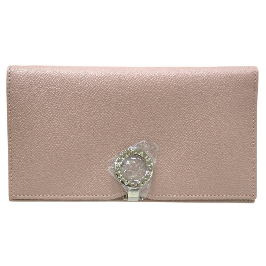 BVLGARI（ブルガリ） 二つ折り長財布 ピンク 35202 ES Aランク 