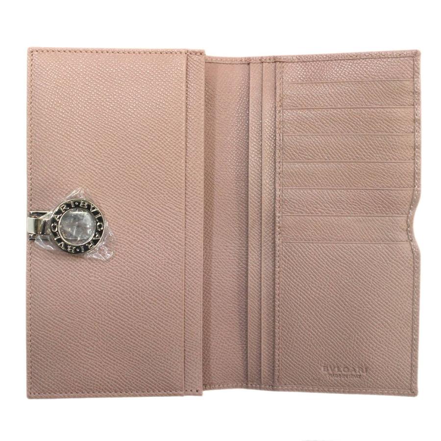 BVLGARI（ブルガリ） 二つ折り長財布 ピンク 35202 ES Aランク 