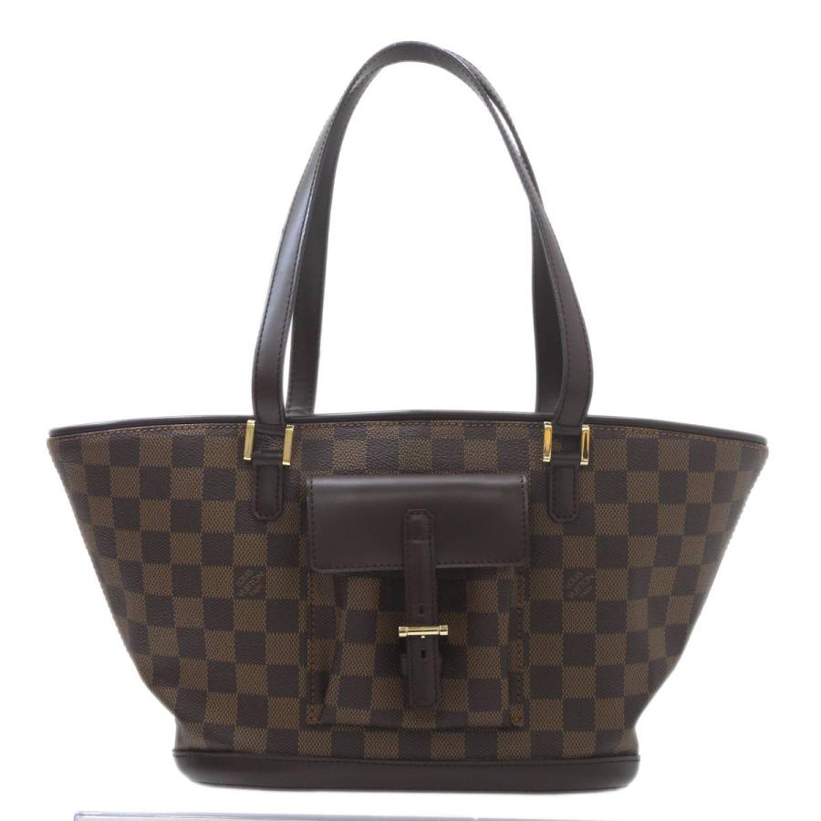 LOUIS VUITTON/ルイヴィトン ダミエ エベヌ マノクスPM トートバッグ ワンショルダーバッグ N51121 SA0075 保存袋 ES Aランクの画像