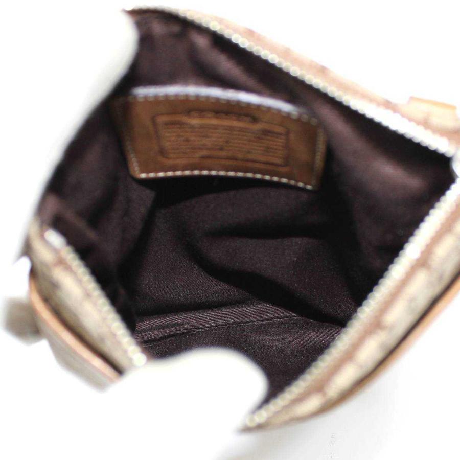 COACH / コーチ ミニシグネチャー ブラウン ショルダーポーチ