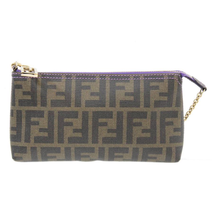 FENDI FENDI/フェンディ アクセサリーポーチ ズッカ ブラウン