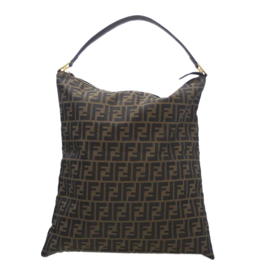 FENDI（フェンディ） トートバッグ ズッカ ブラウン FS-is Bランク