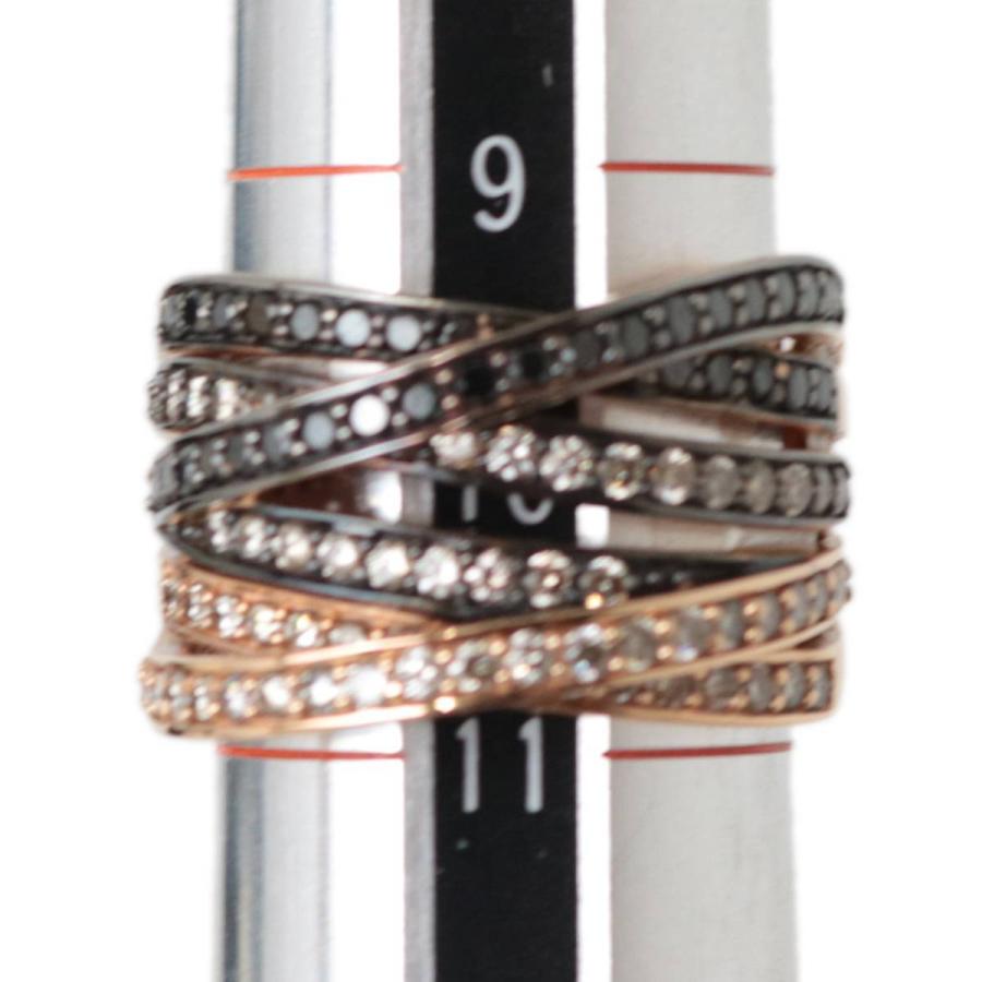 K18 PG ピンクゴールド アンティーク 彫刻 リング 10号 指輪 K18/18金 PG ピンクゴールド ダイヤリング 10号 HO Bランク