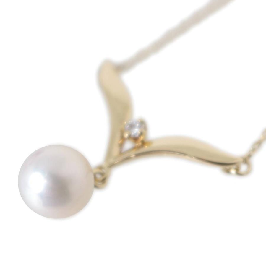 MIKIMOTO ミキモト　K18パールペンダントトップ MIKIMOTO（ミキモト） K18 パール 1Pダイヤ ペンダントトップ