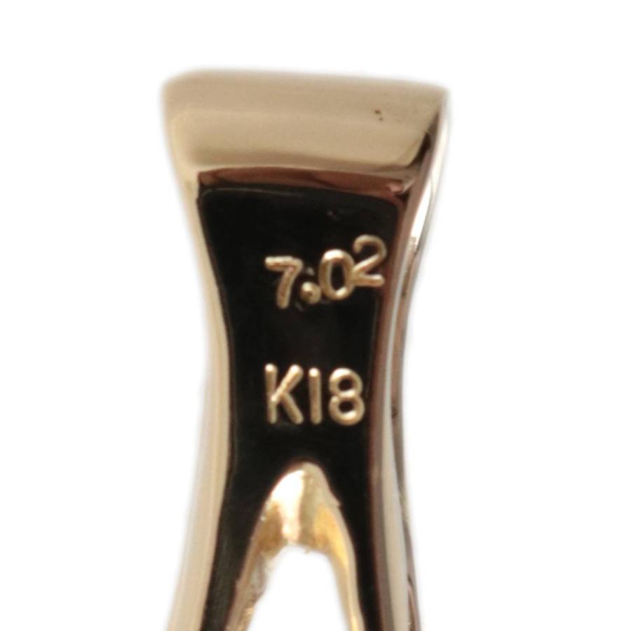 ルビー ペンダントトップ A5916 1.24ct K18 露 ドロップ クロス K18 