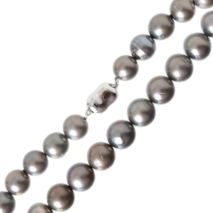 LIEGE / リエジュ 黒蝶真珠 ネックレス 黒蝶真珠、シルバー金具 79.2g 