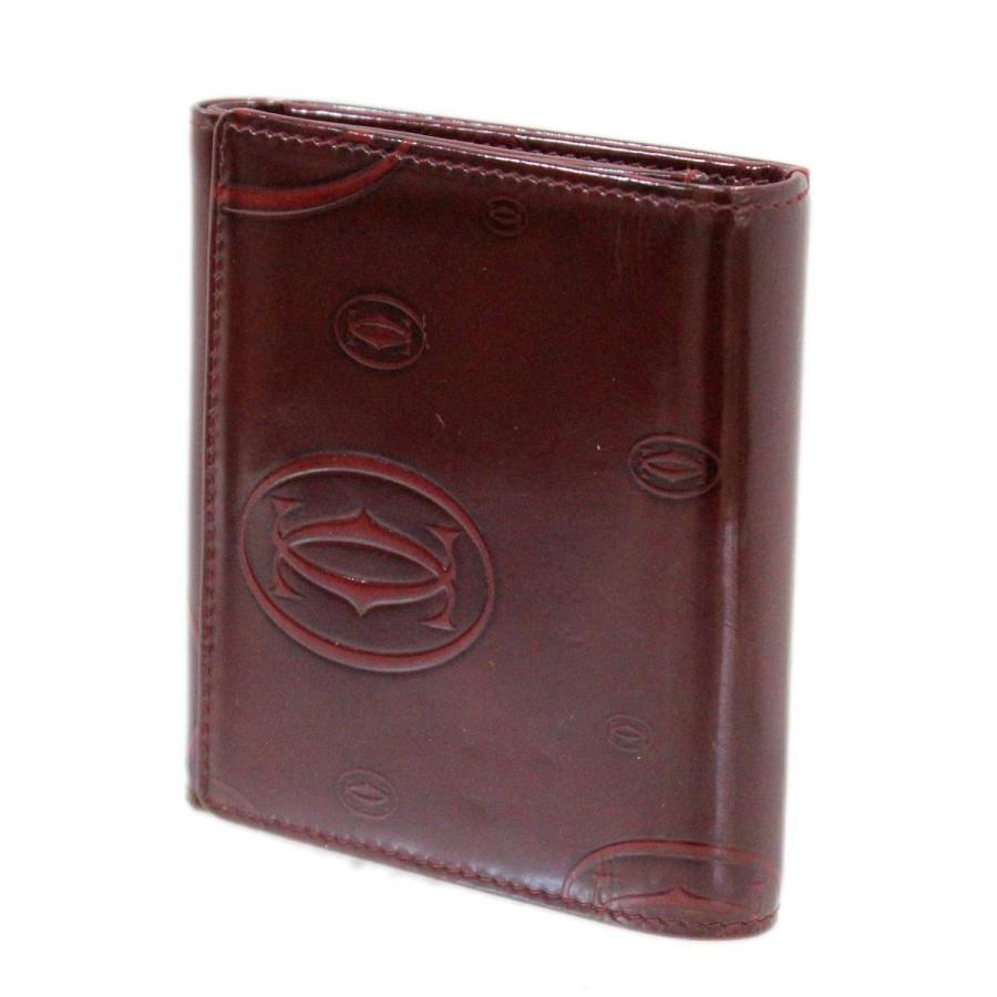 Cartier/カルティエ 三つ折り財布 ハッピーバースデー ボルドー ES A 