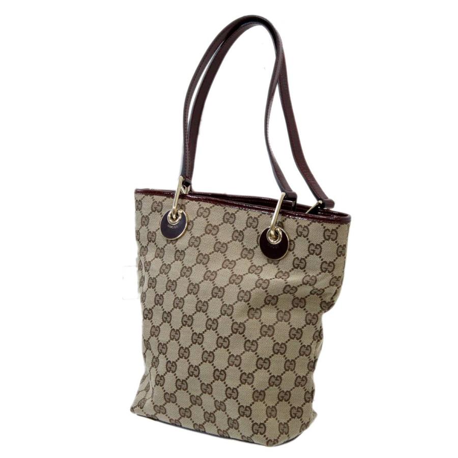 GUCCI】グッチ GGキャンバス レザー トートバッグ 保存袋付き