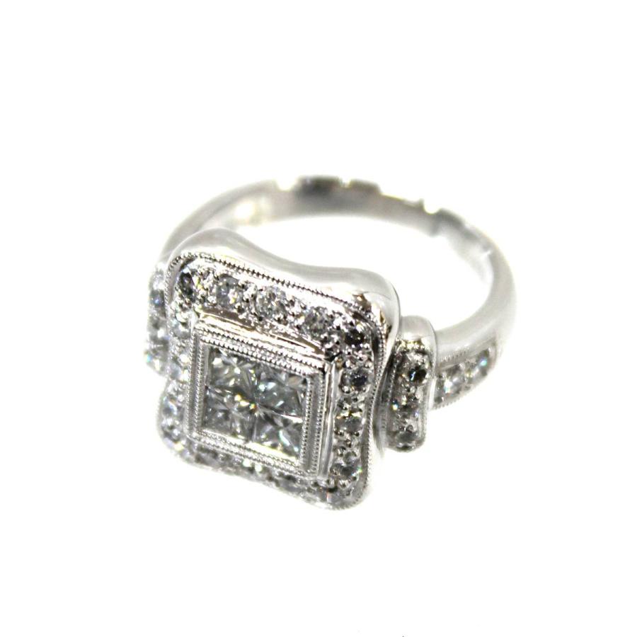 Pt900/プラチナ ダイヤリング D計1.00ct 9号 重量 10g HO 磨き仕上げ品 Aランクの画像