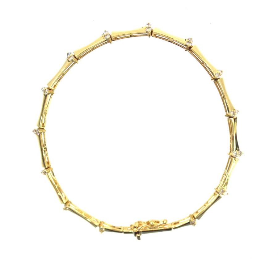 K18 ダイヤモンド ブレスレット 0.50ct 18.5cm 7g HO 磨き仕上げ品 A 