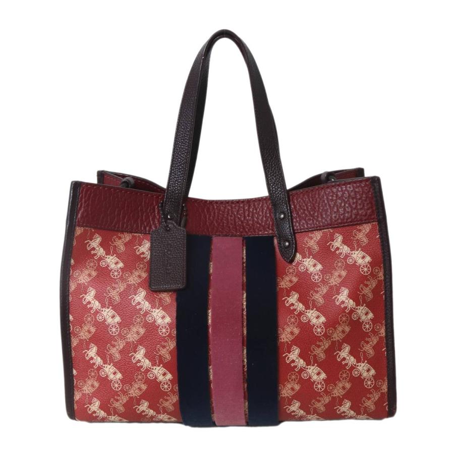 極美品　コーチ　ハンドバッグ　オプアート　馬車ロゴ　ゴールド　y2k coach COACH（コーチ） 馬車柄 ハンドバッグ ストラップ欠品 レッド 79238