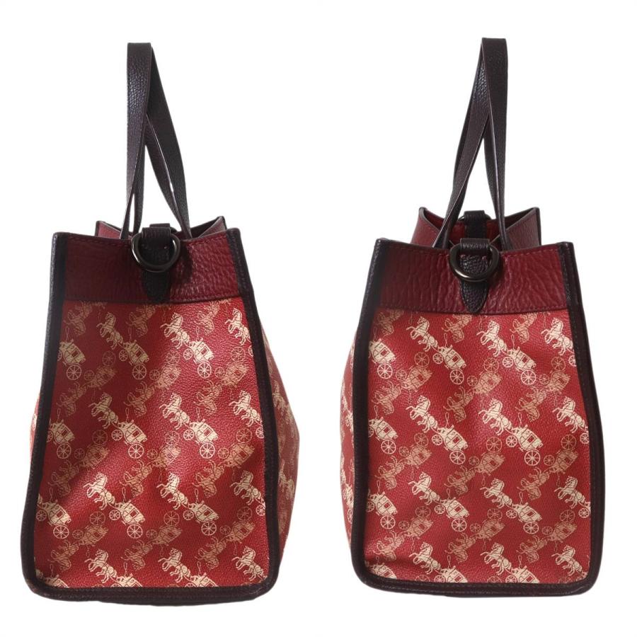 COACH ブラウン　レッド　2点まとめて ロゴ　ハンドバッグ COACH（コーチ） 馬車柄 ハンドバッグ ストラップ欠品 レッド 79238