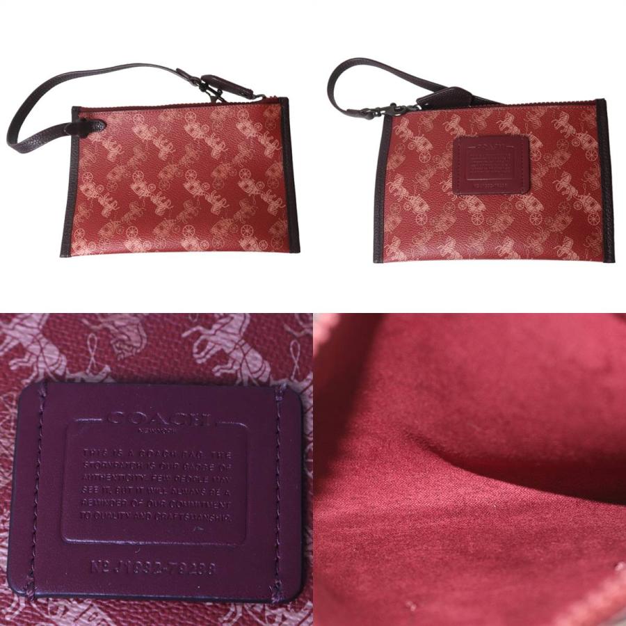 極美品　コーチ　ハンドバッグ　オプアート　馬車ロゴ　ゴールド　y2k coach COACH（コーチ） 馬車柄 ハンドバッグ ストラップ欠品 レッド 79238
