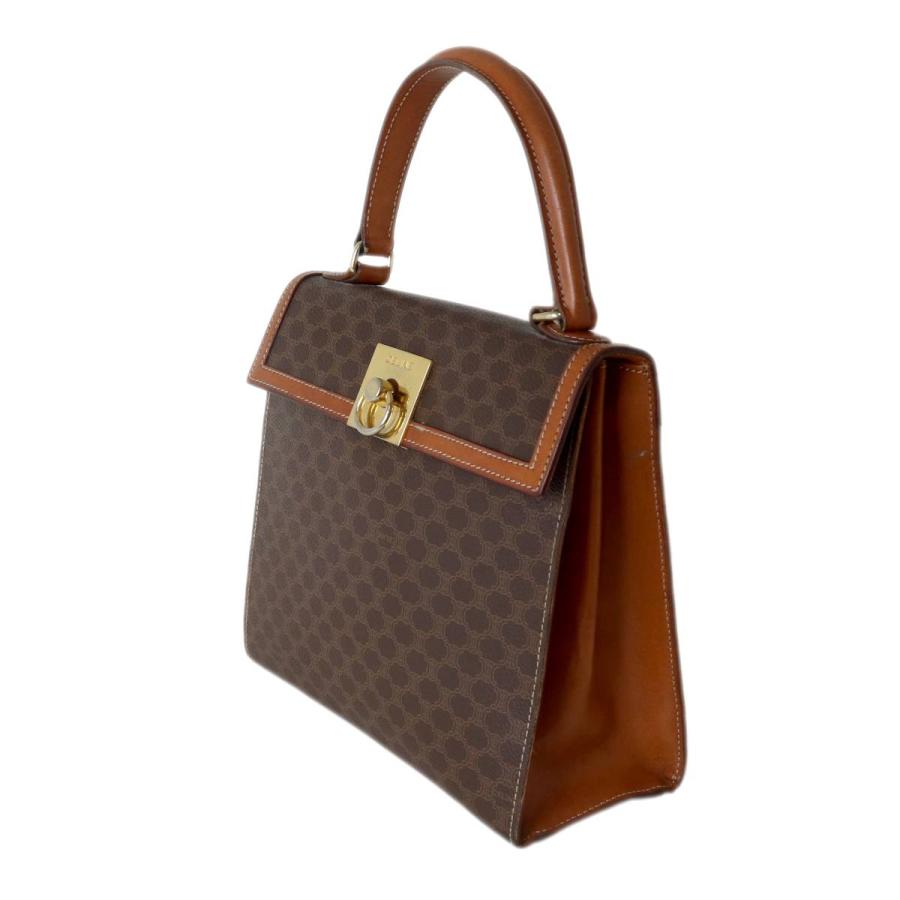CELINE（セリーヌ） ハンドバッグ マカダム ブラウン M14 PVC、レザー 