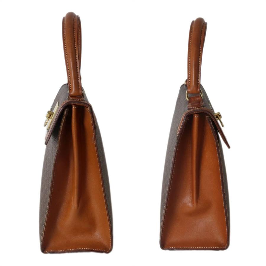 CELINE（セリーヌ） ハンドバッグ マカダム ブラウン M14 PVC、レザー