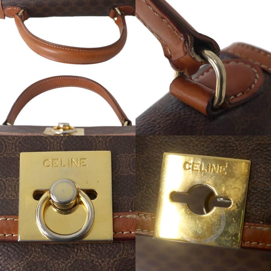 CELINE（セリーヌ） ハンドバッグ マカダム ブラウン M14 PVC、レザー