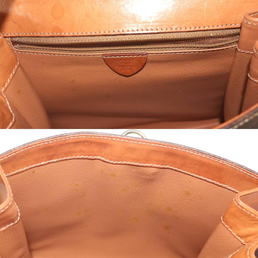 CELINE（セリーヌ） ハンドバッグ マカダム ブラウン M14 PVC、レザー