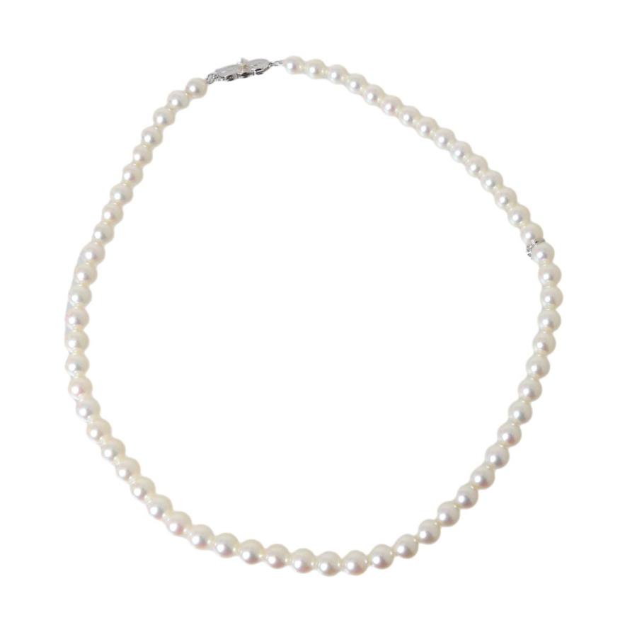 MIKIMOTO（ミキモト） パールネックレス 本真珠×金具SILVER 首周り約