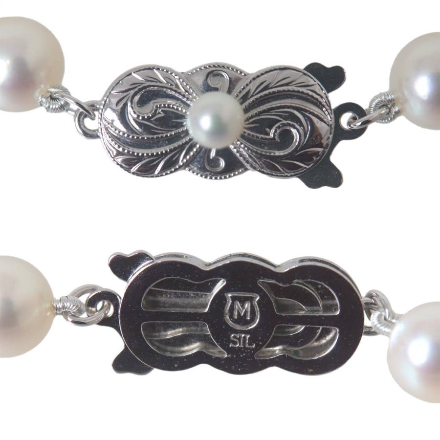 MIKIMOTO（ミキモト） パールネックレス 本真珠×金具SILVER 首周り約